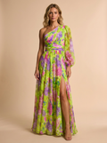 Grace | One-Shoulder Floral Maxi Summer Dress