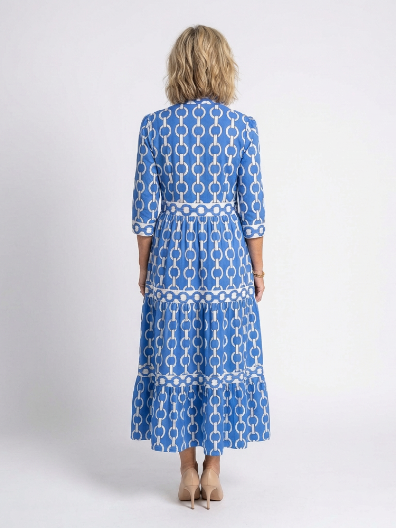 Gerda chain print midi dress - back view