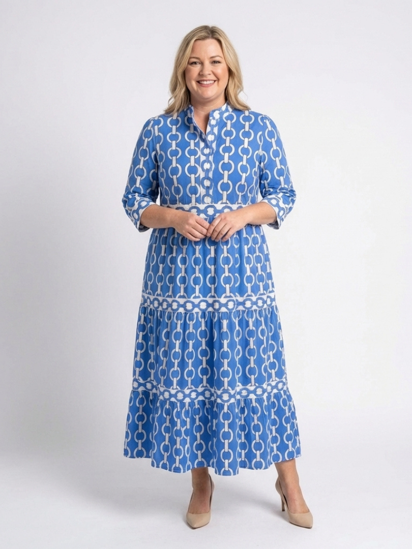 Gerda chain print midi dress - styled outfit