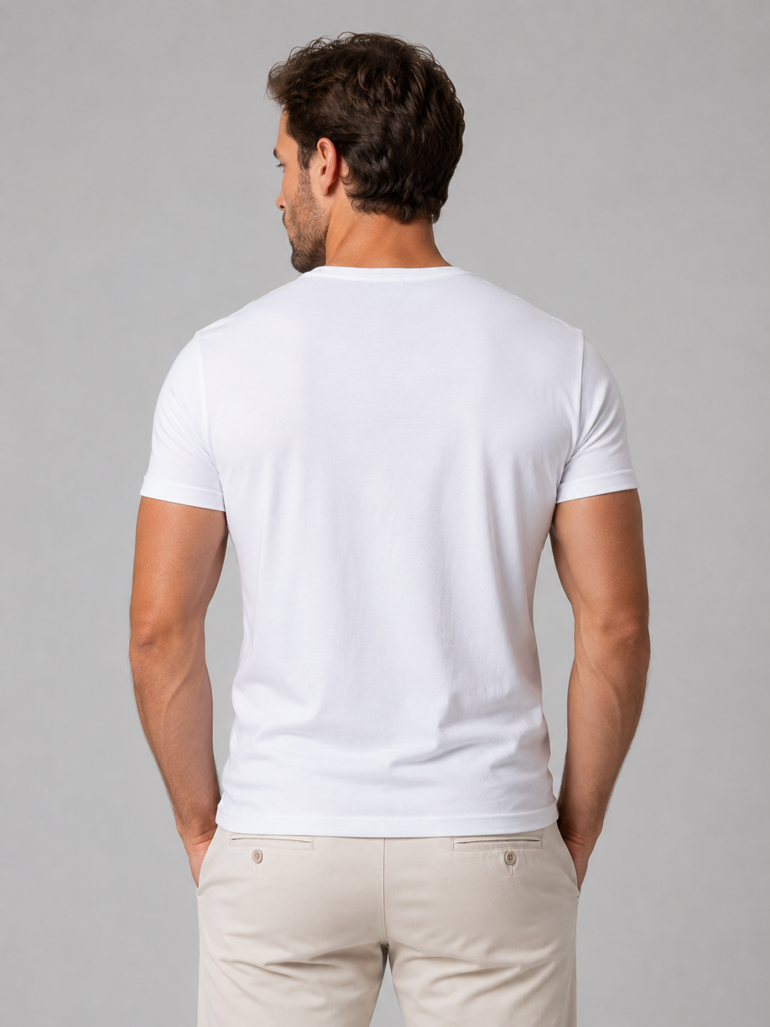 Gideon slim-fit henley - side view
