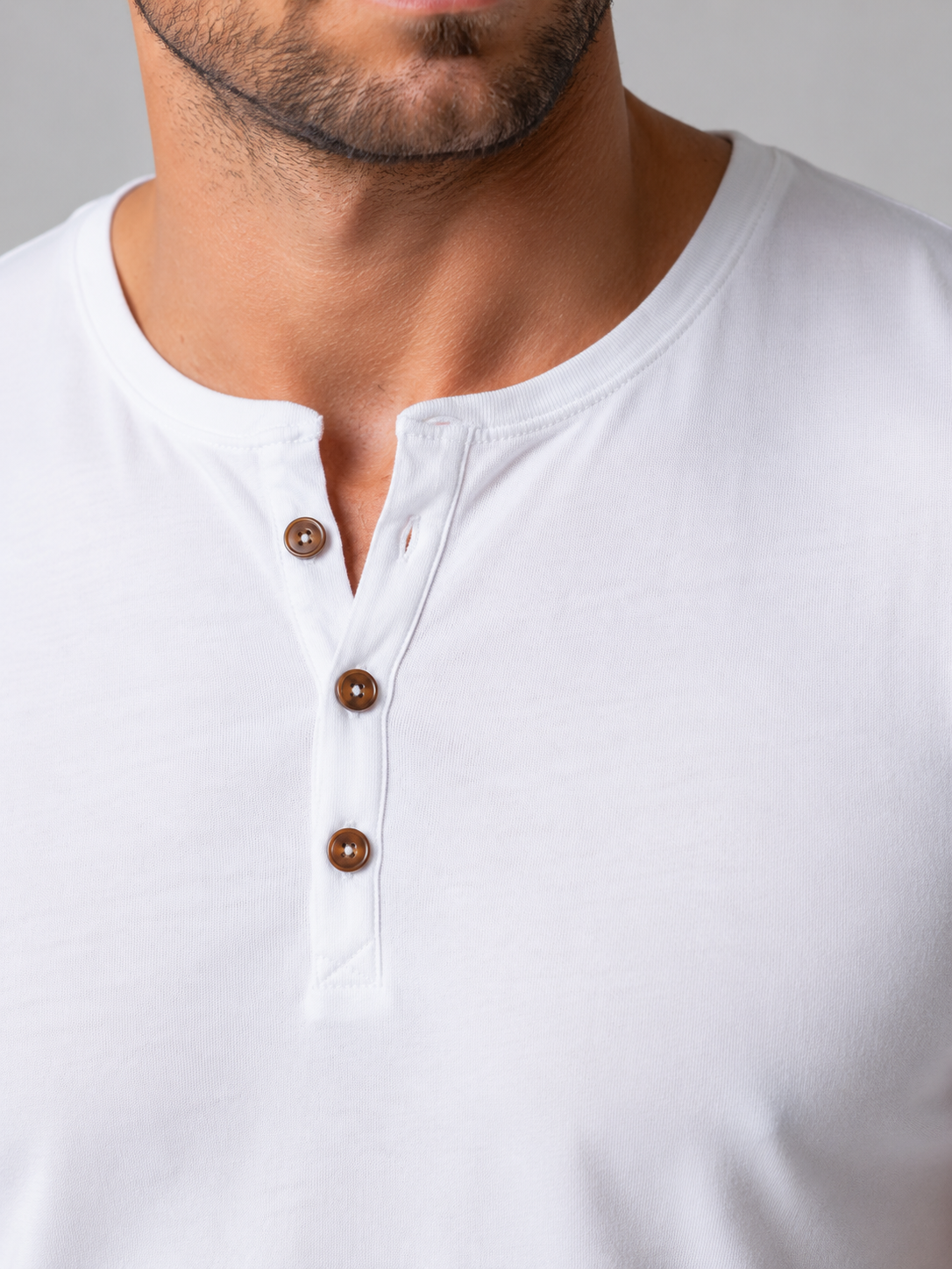 Gideon slim-fit henley - back view