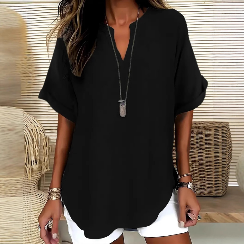 Gwyneira v-neck long sleeve top - back view