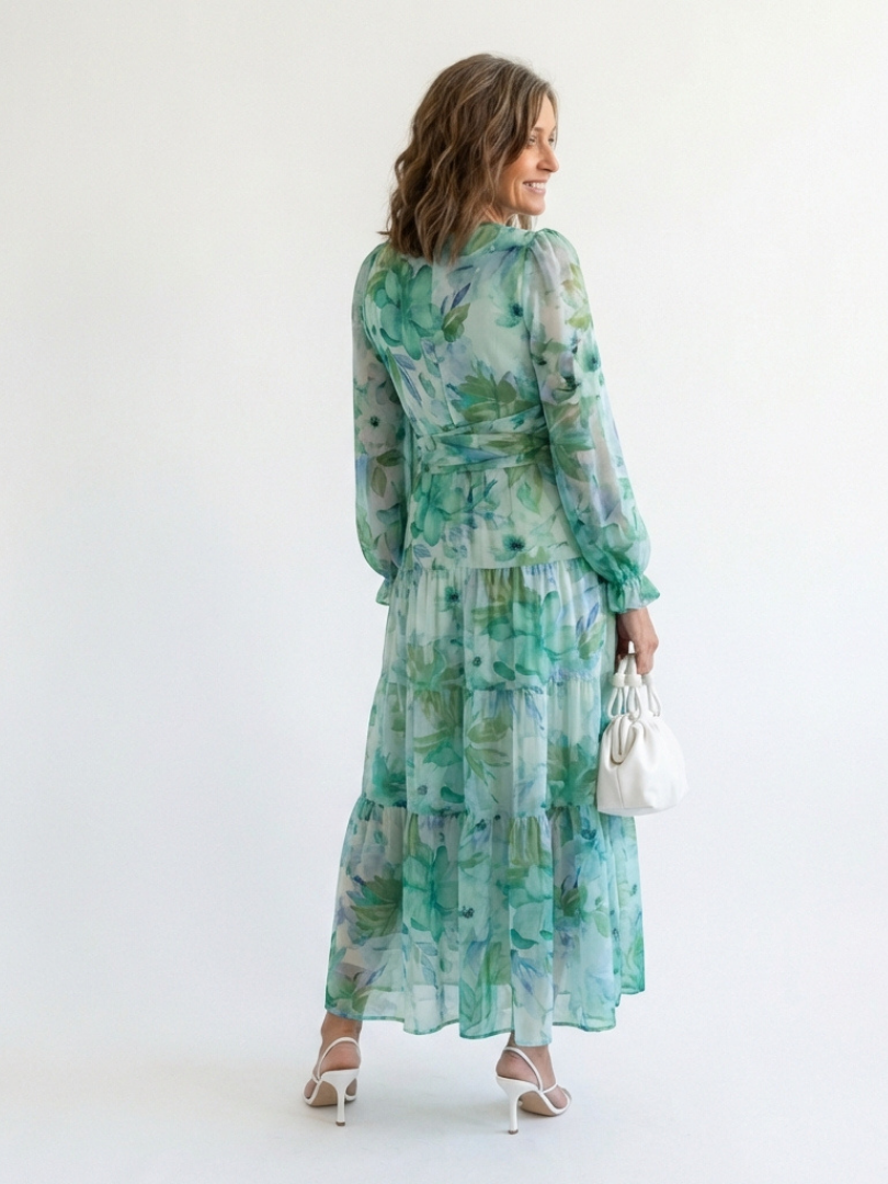 Hedda V neck floral maxi dress - styled outfit