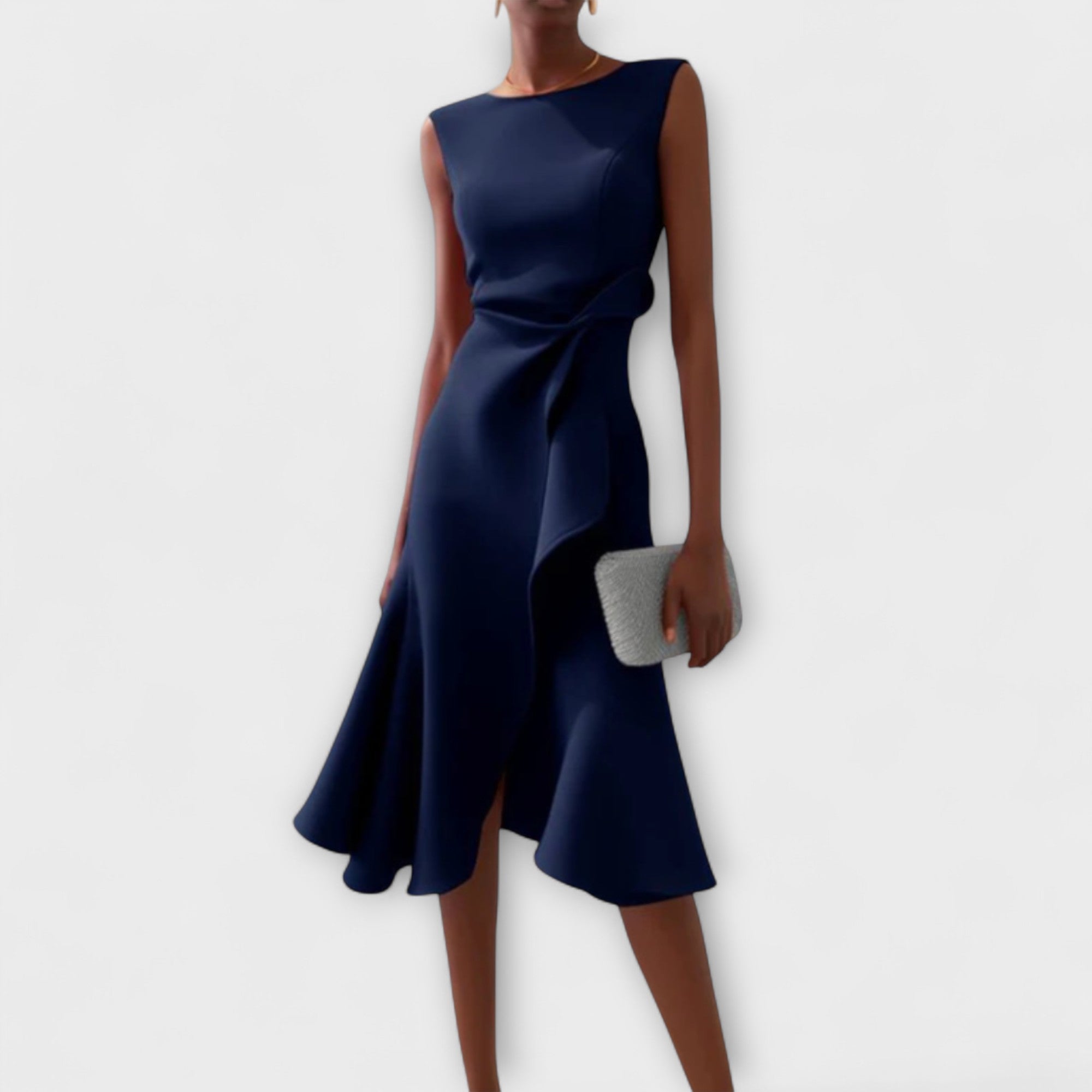 Hedwig ruffle midi cocktail dress - back view