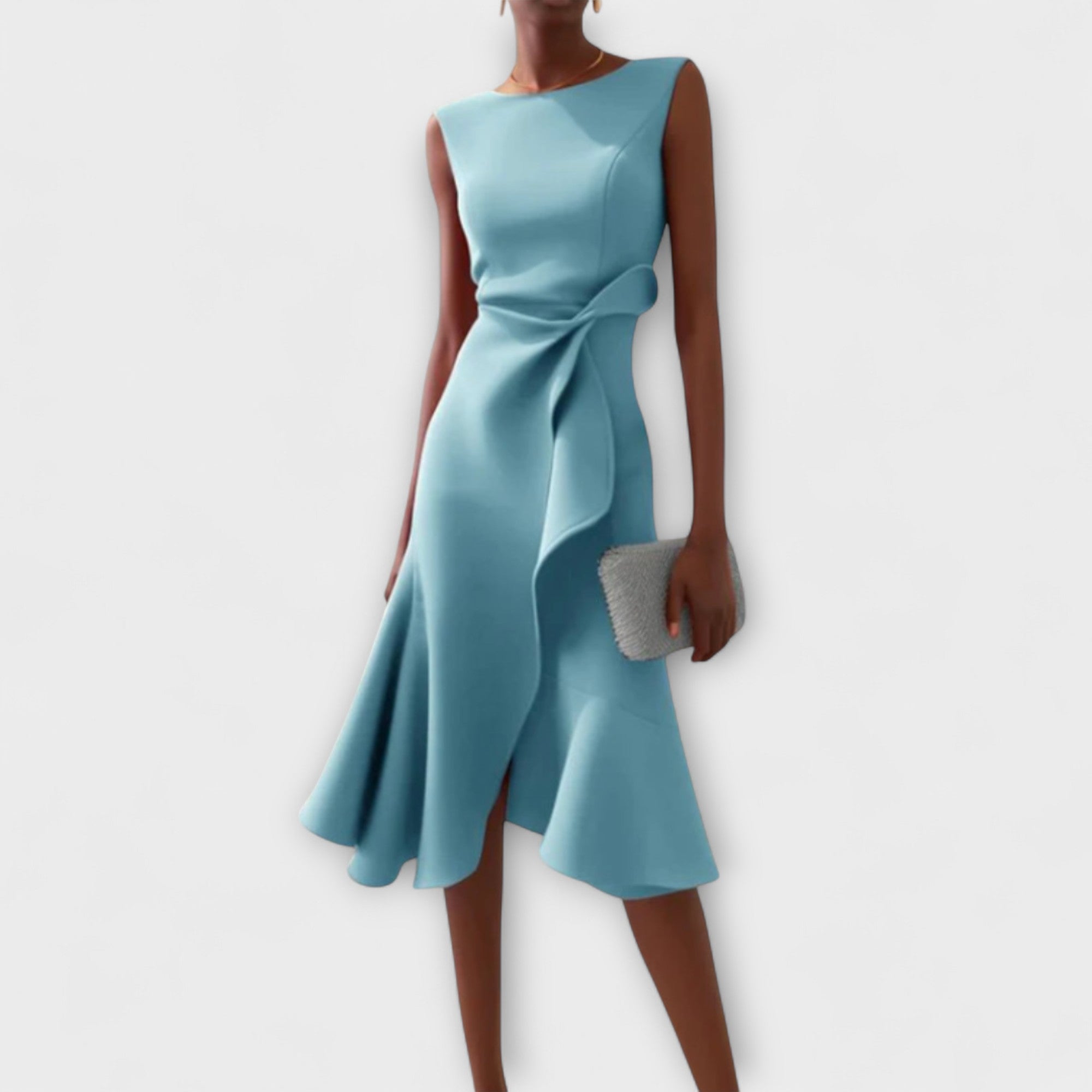 Hedwig ruffle midi cocktail dress - full look