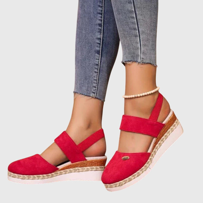 Hesper orthopaedic gel-cushioned sandals - styled view