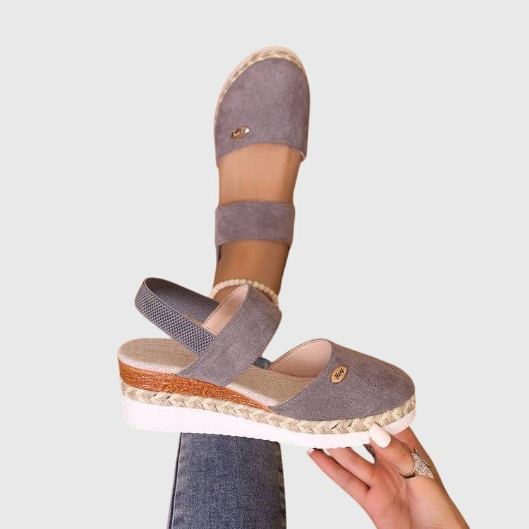 Hesper orthopaedic gel-cushioned sandals - styled view