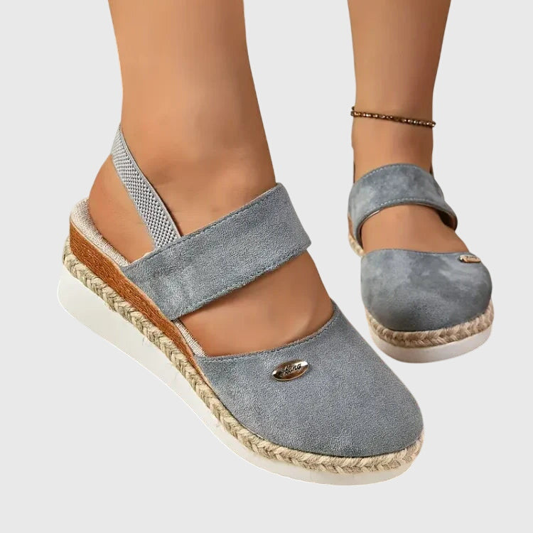 Hesper orthopaedic gel-cushioned sandals - back view