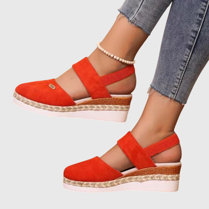 Hesper orthopaedic gel-cushioned sandals - styled view