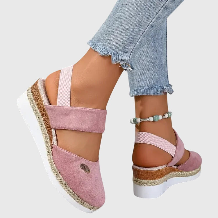 Hesper orthopaedic gel-cushioned sandals - styled view