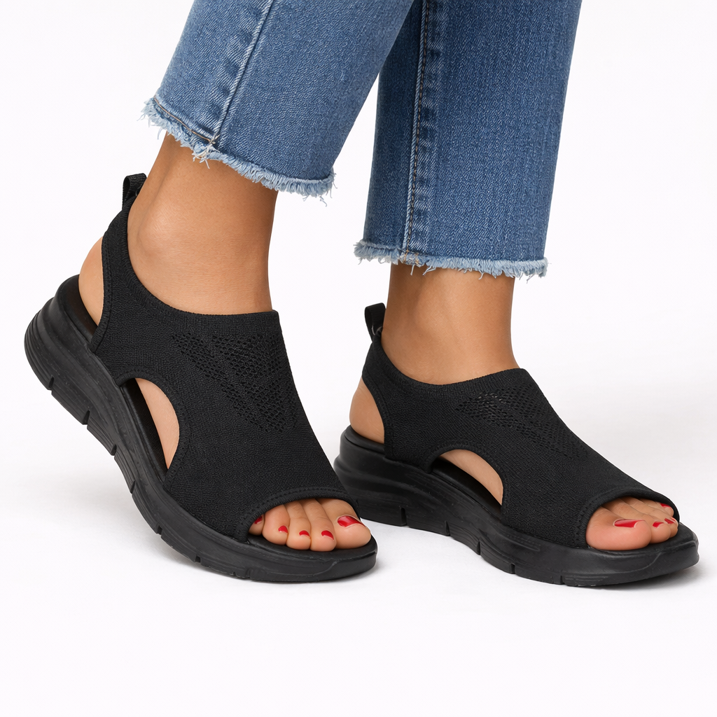 Idalia orthopedic slip-on walking shoes - color Black