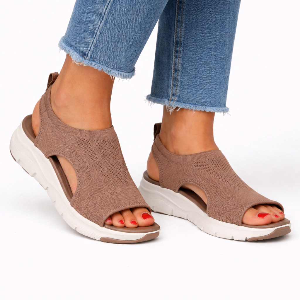 Idalia orthopedic slip-on walking shoes - color Brown