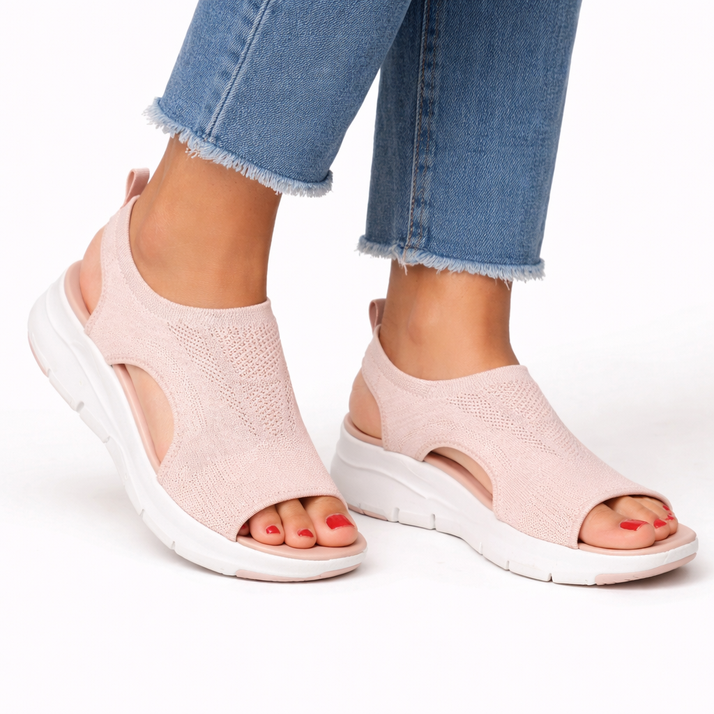 Idalia orthopedic slip-on walking shoes - color Pink