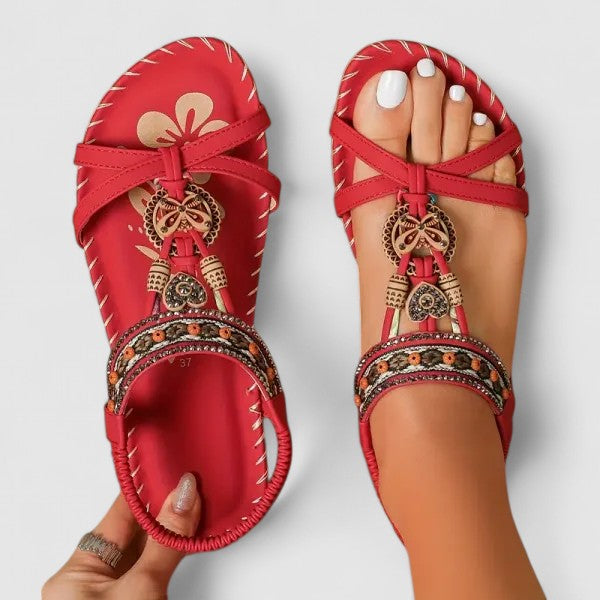 Indira orthopaedic platform sandals - front view