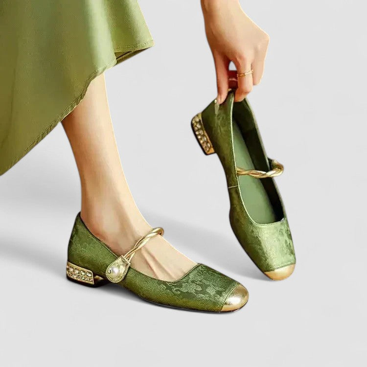 Iolanthe orthopaedic Mary Jane flats - front view
