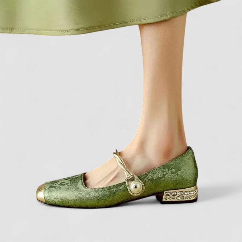 Iolanthe orthopaedic Mary Jane flats - side view