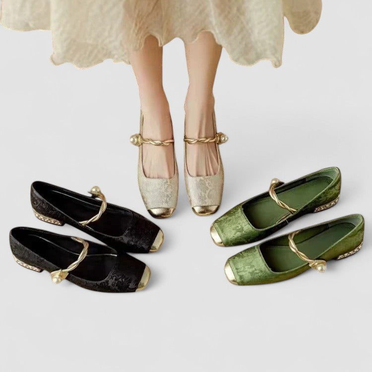 Iolanthe orthopaedic Mary Jane flats - styled view