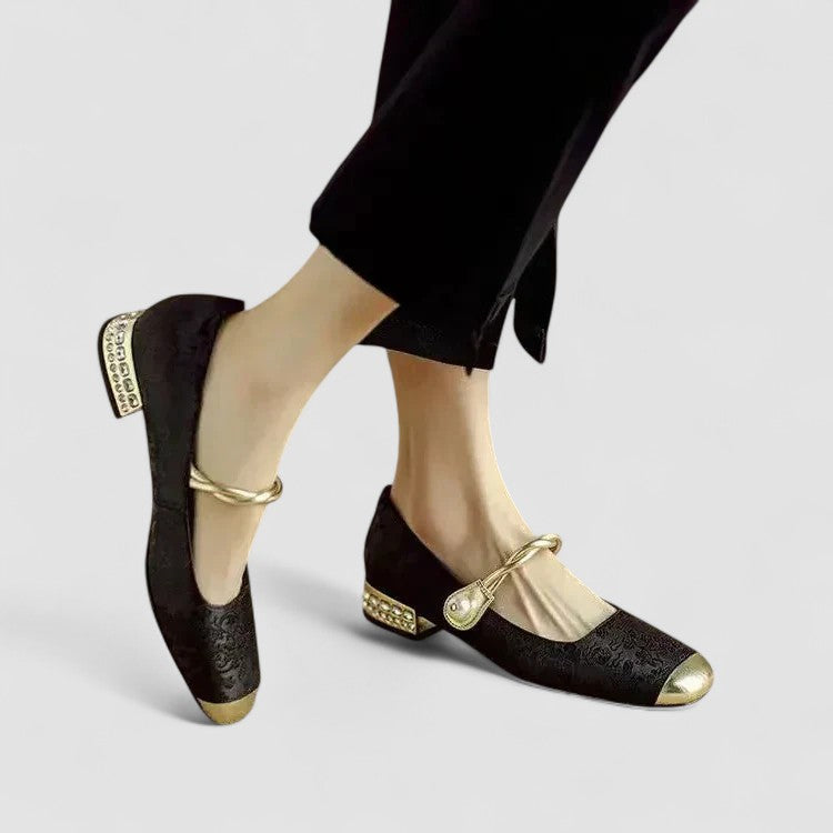 Iolanthe orthopaedic Mary Jane flats - styled view