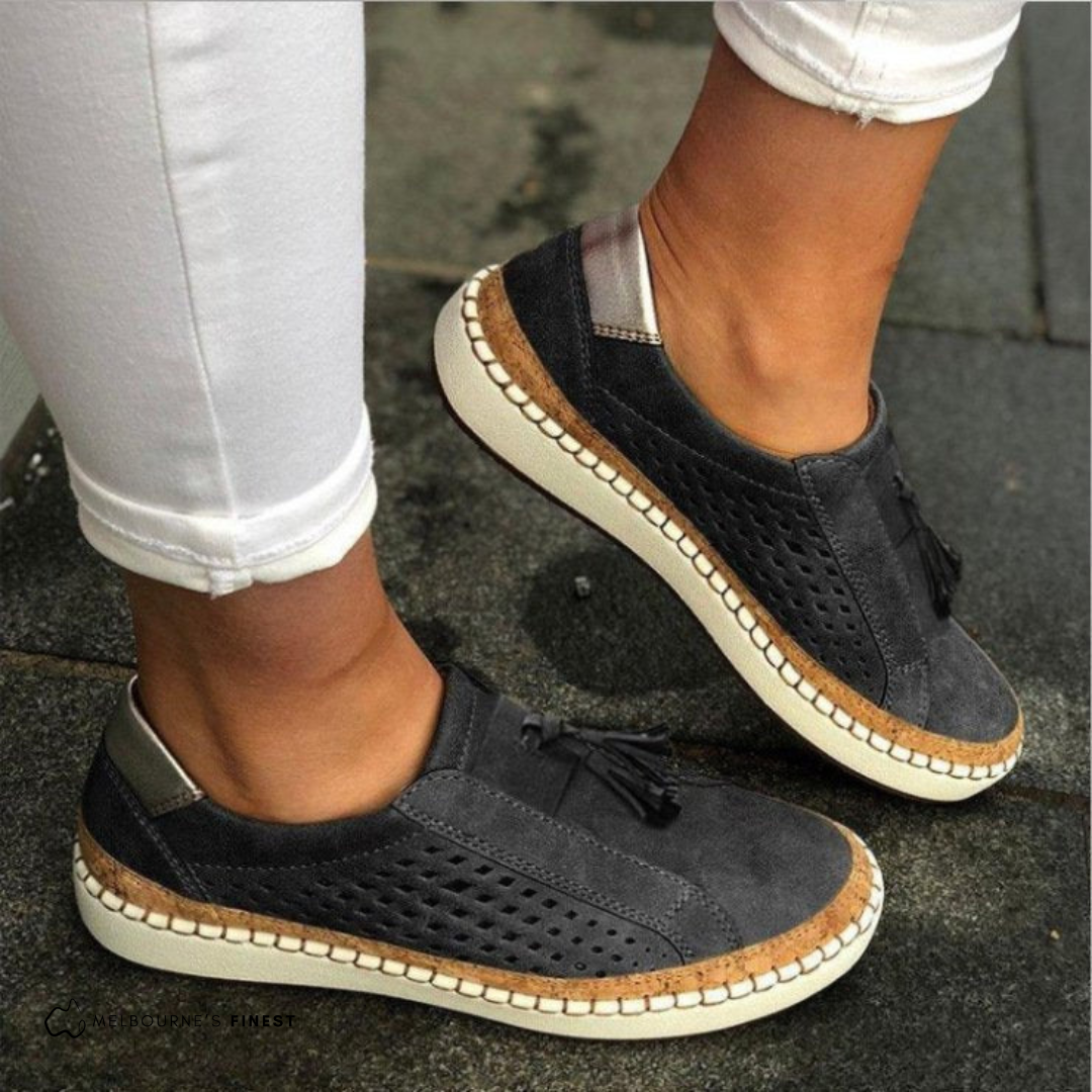 Ismay orthopaedic slip-on shoes - styled view