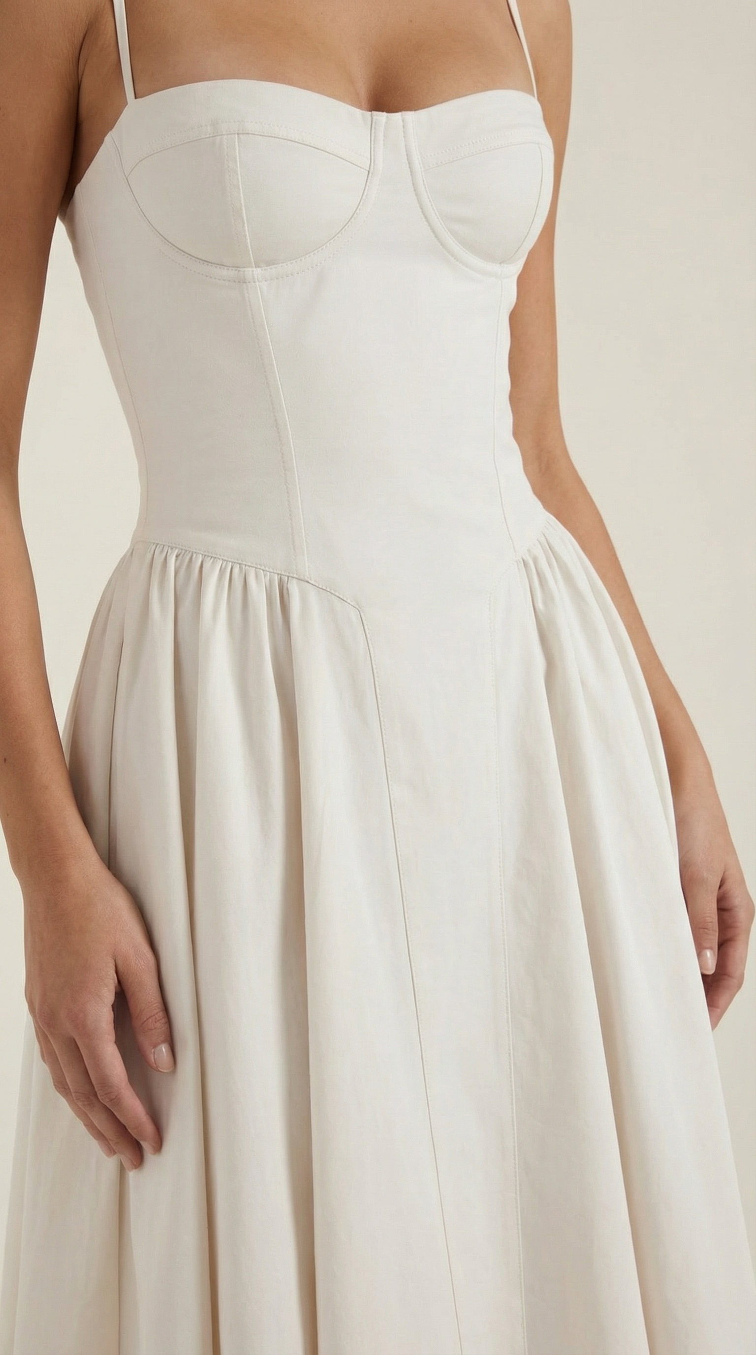 Isolde floral corset wedding guest midi dress - styled outfit 2