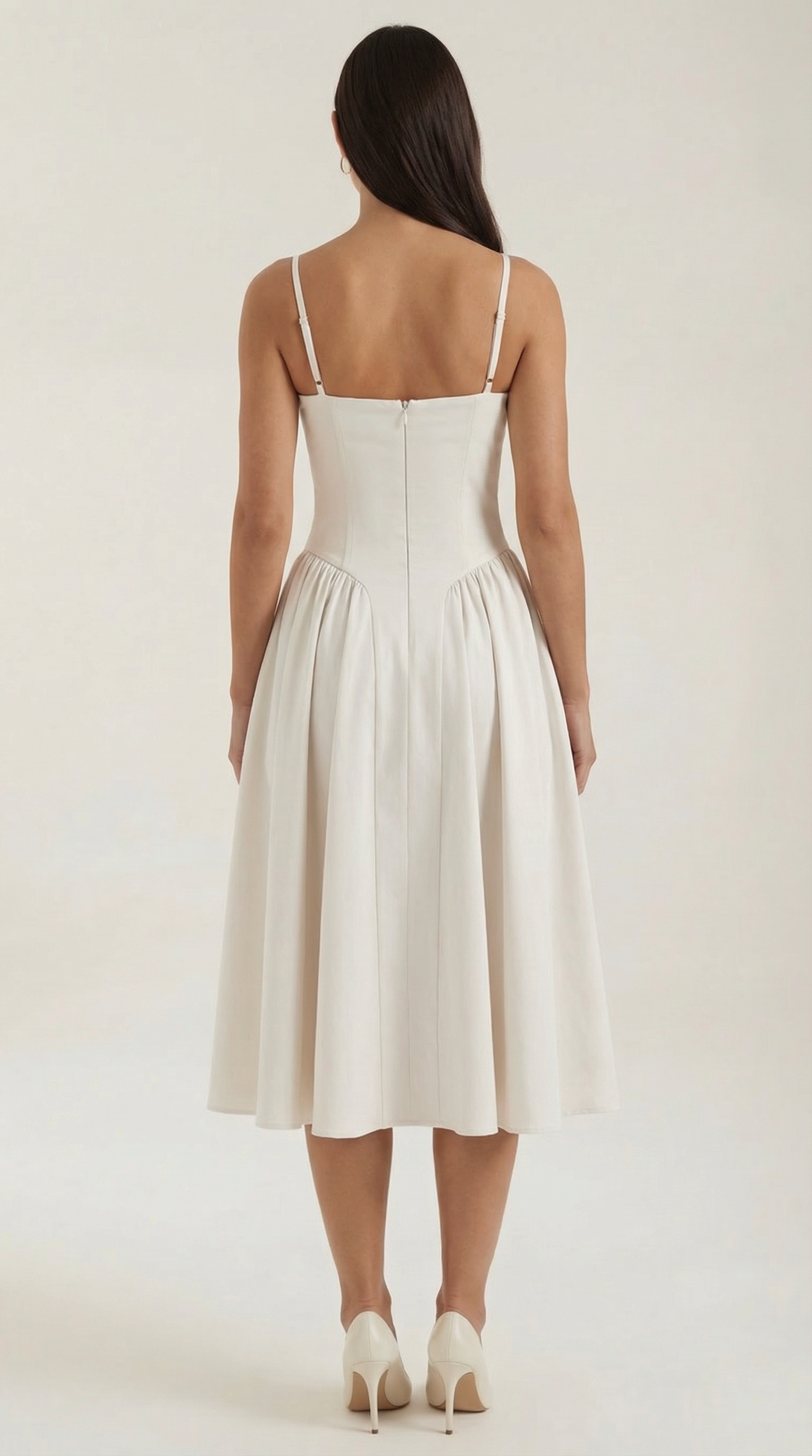 Isolde floral corset wedding guest midi dress - styled outfit 3