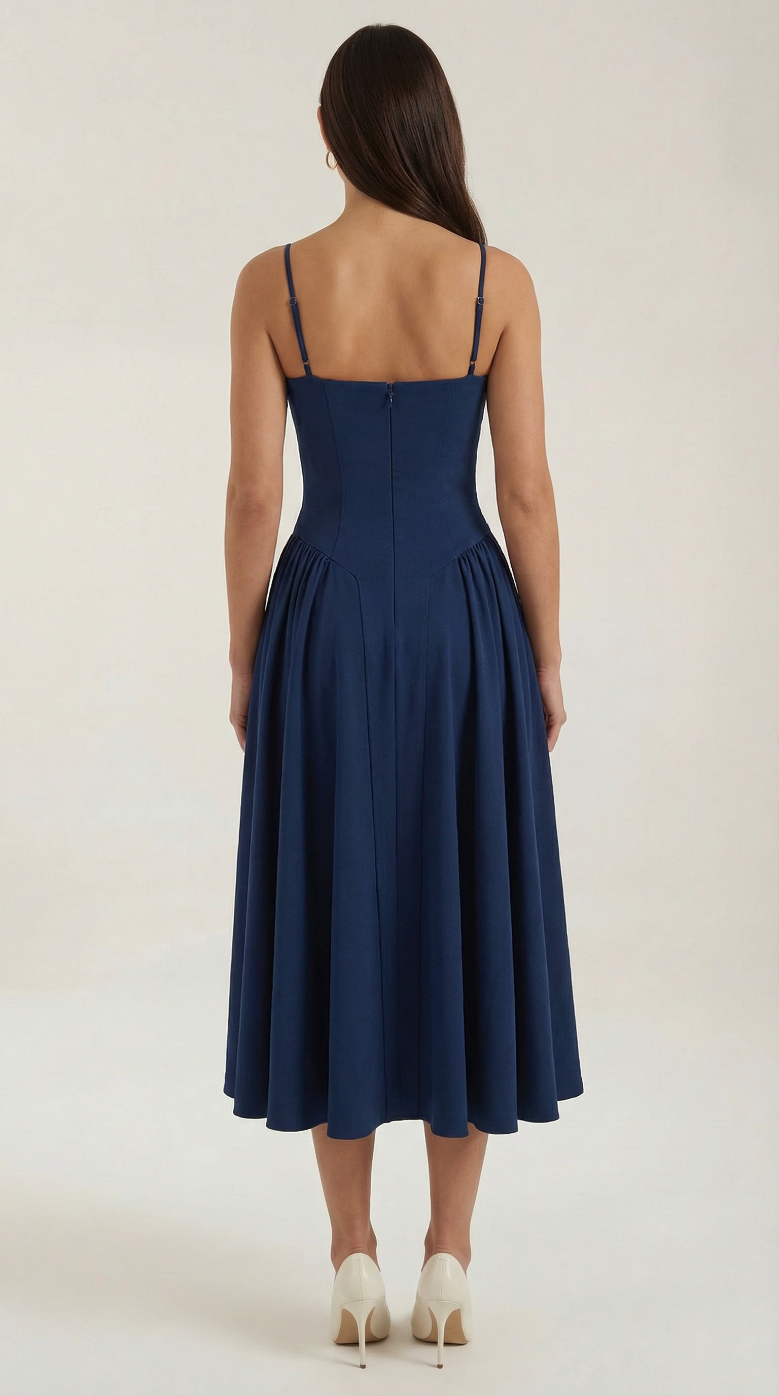 Isolde floral corset wedding guest midi dress - detail 5