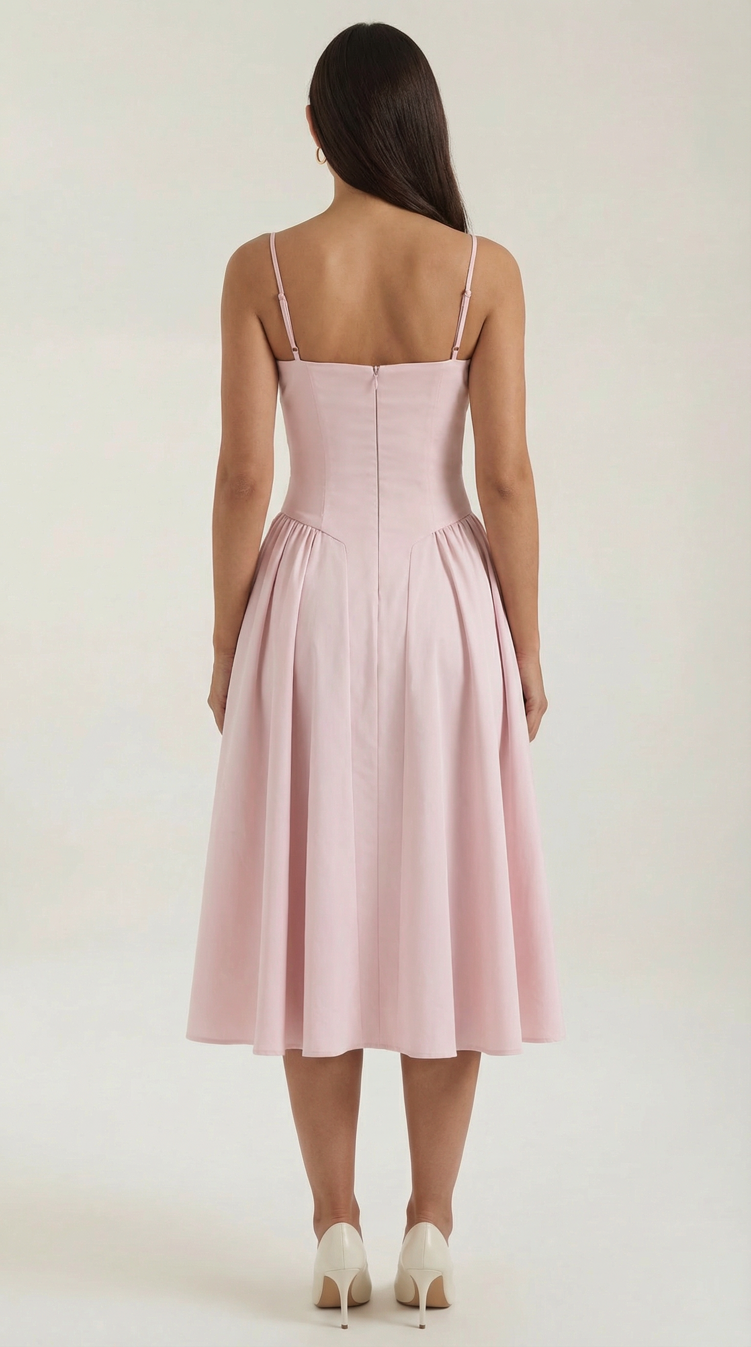 Isolde floral corset wedding guest midi dress - detail 15
