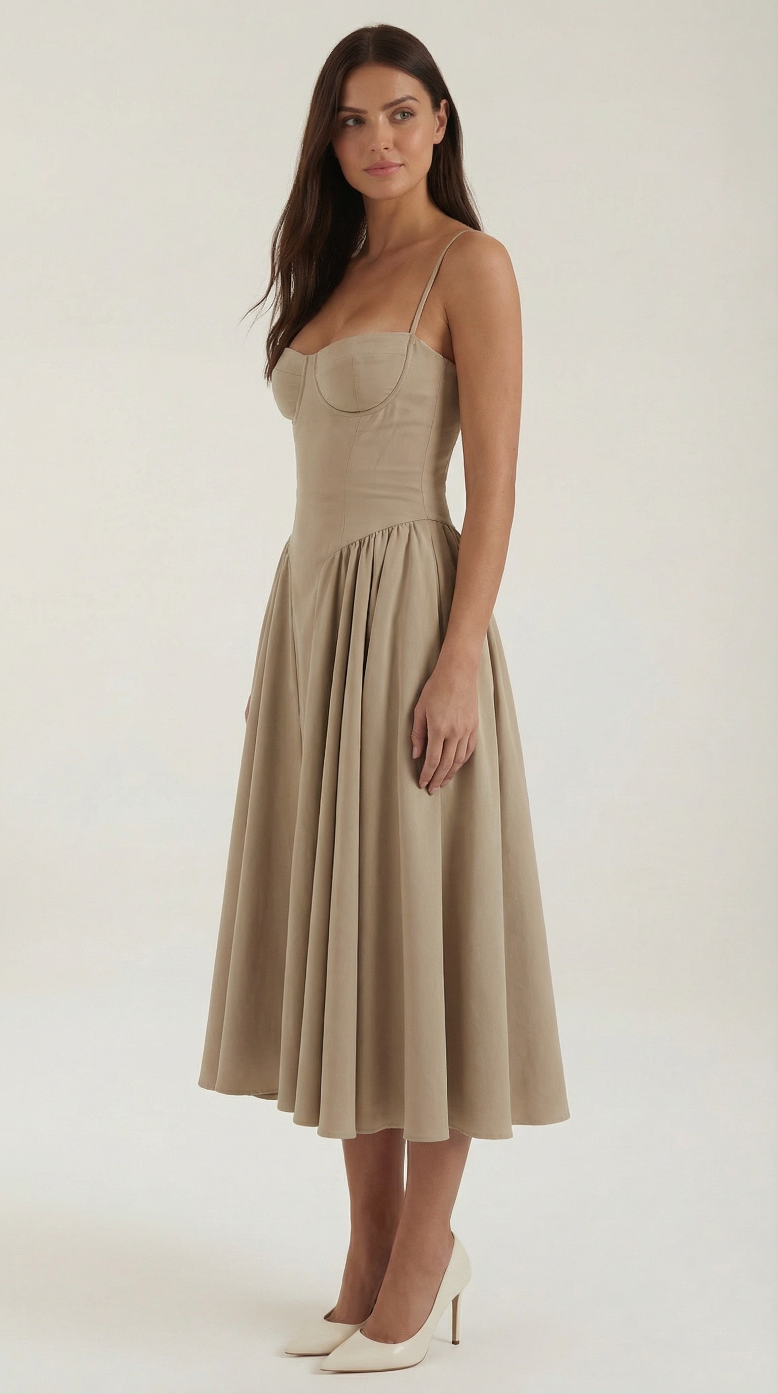 Isolde floral corset wedding guest midi dress - detail 18