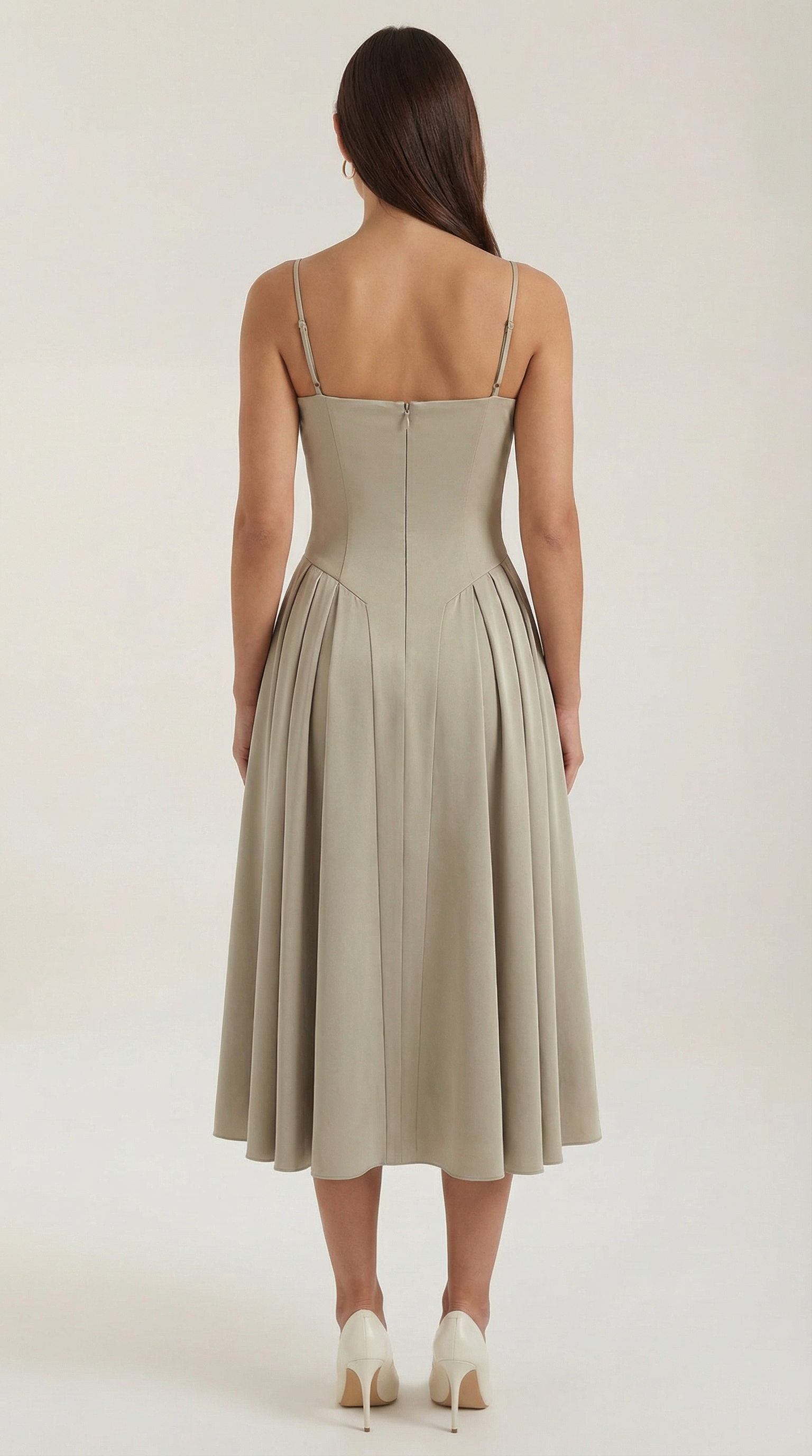 Isolde floral corset wedding guest midi dress - detail 20