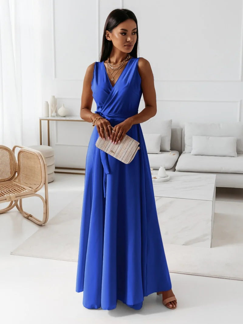 Jenny V neck wrap maxi dress - additional angle