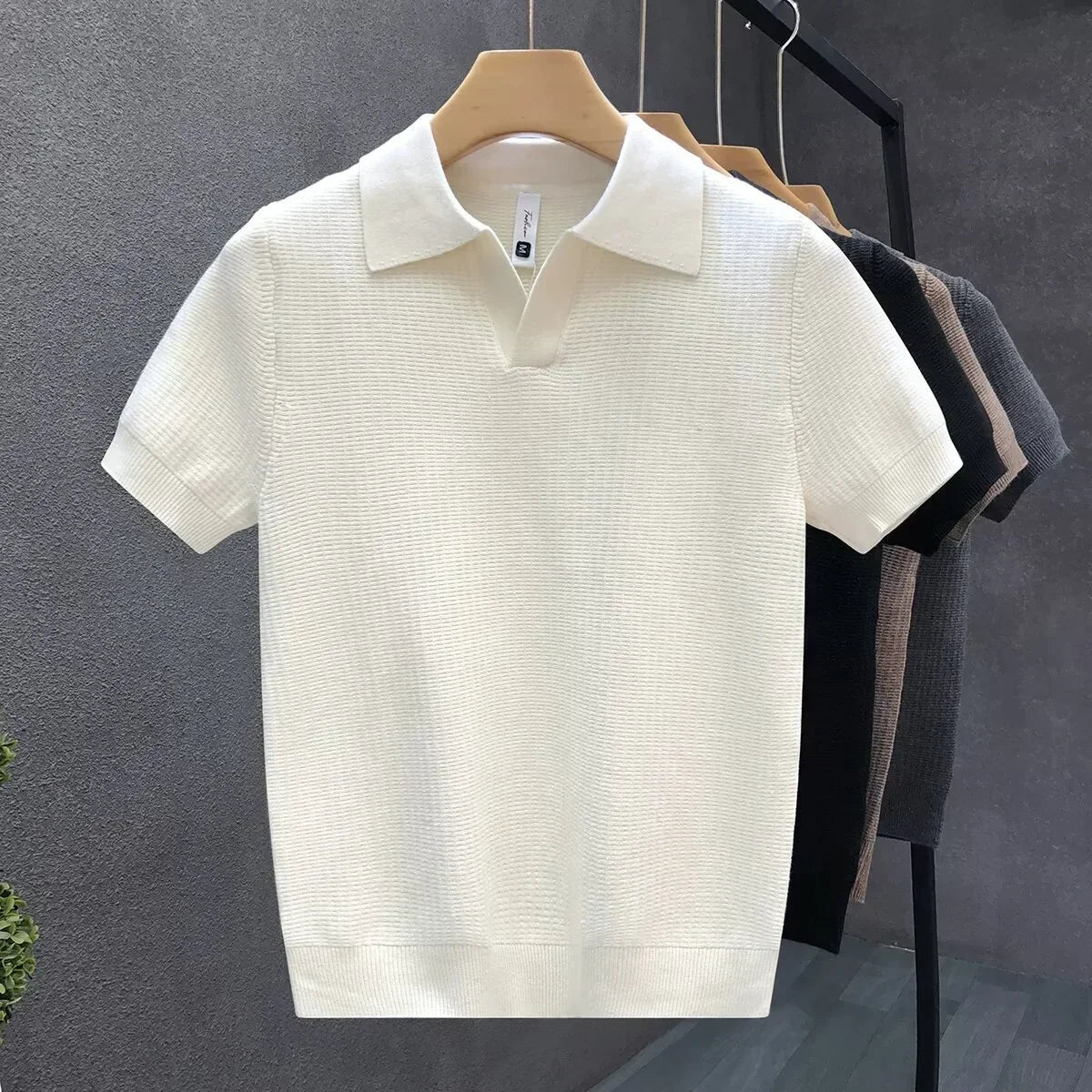 Killian textured knit shirt - side view