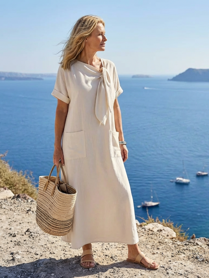Kirsten pocket maxi dress - back view