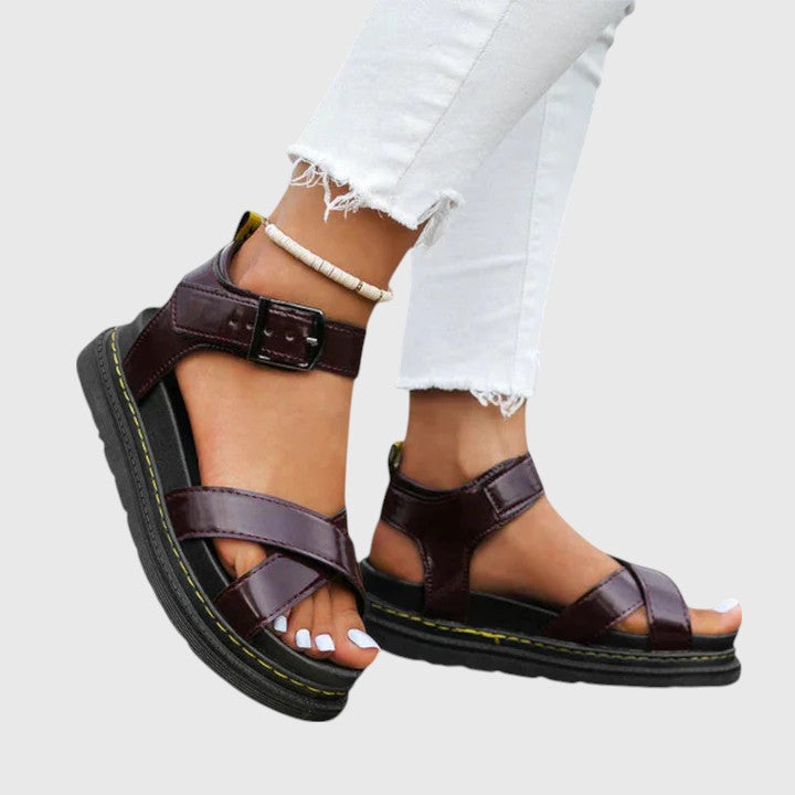 Lavinia arch-support orthopaedic sandals - front view