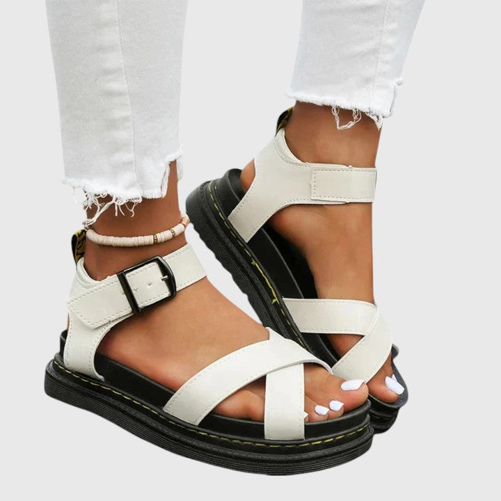 Lavinia arch-support orthopaedic sandals - back view