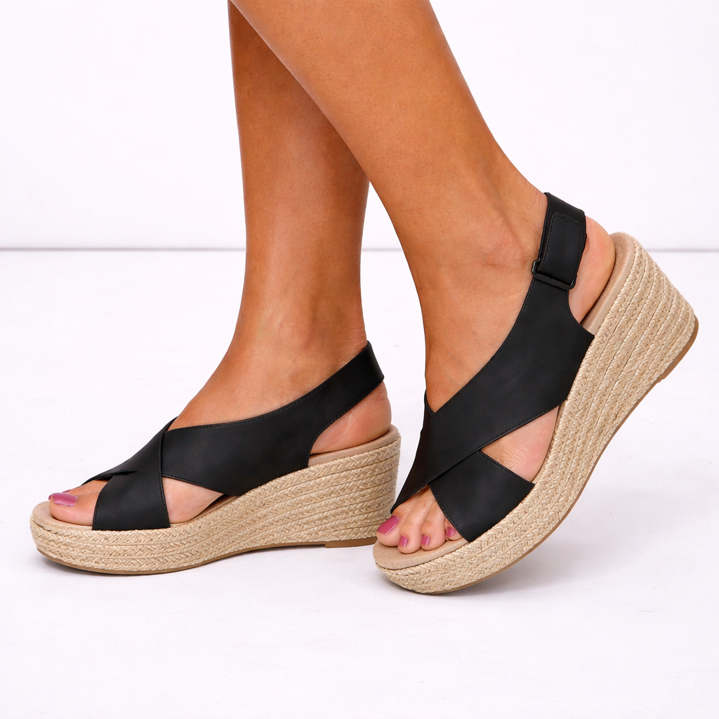 Lucia orthopedic espadrille sandals - side view