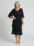 Madison tiered midi dress - front view