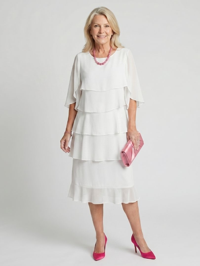 Madison tiered midi dress - styled outfit 1