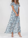 Marisela floral wedding guest maxi dress - front view