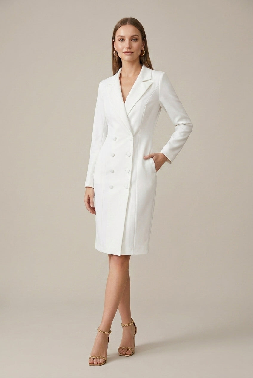 Marjorie double breasted blazer dress - back view