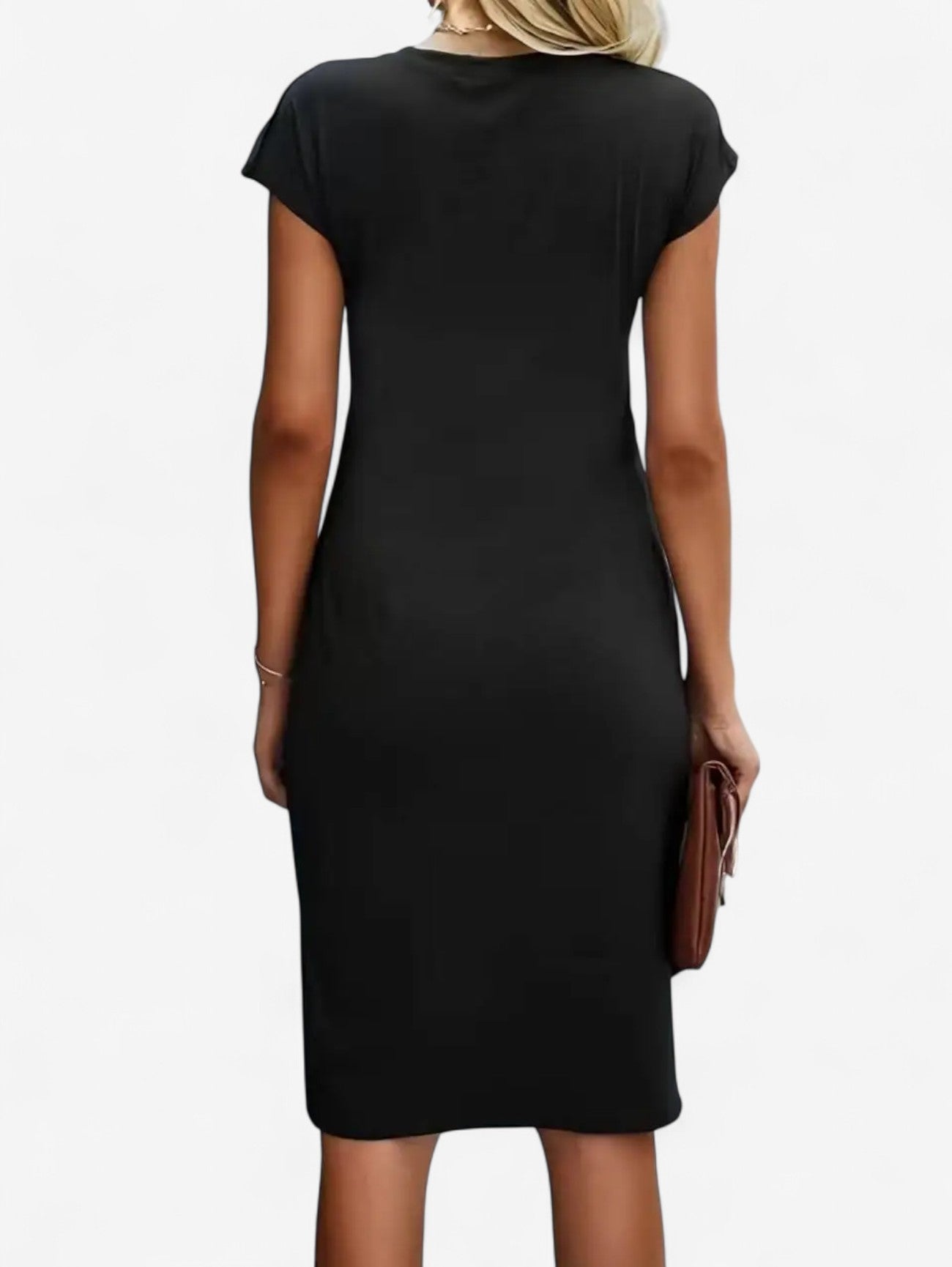 Mette ruched bodycon midi dress - side view