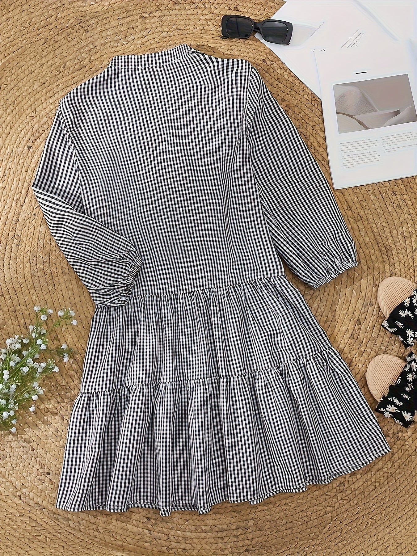 Monica button front mini dress - collar detail