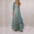 Natalie floral print maxi dress - front view