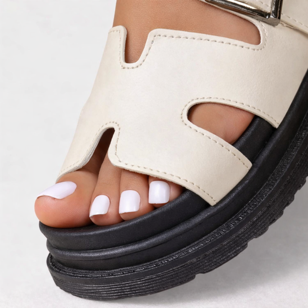 Nerissa orthopedic arch support sandals - close up