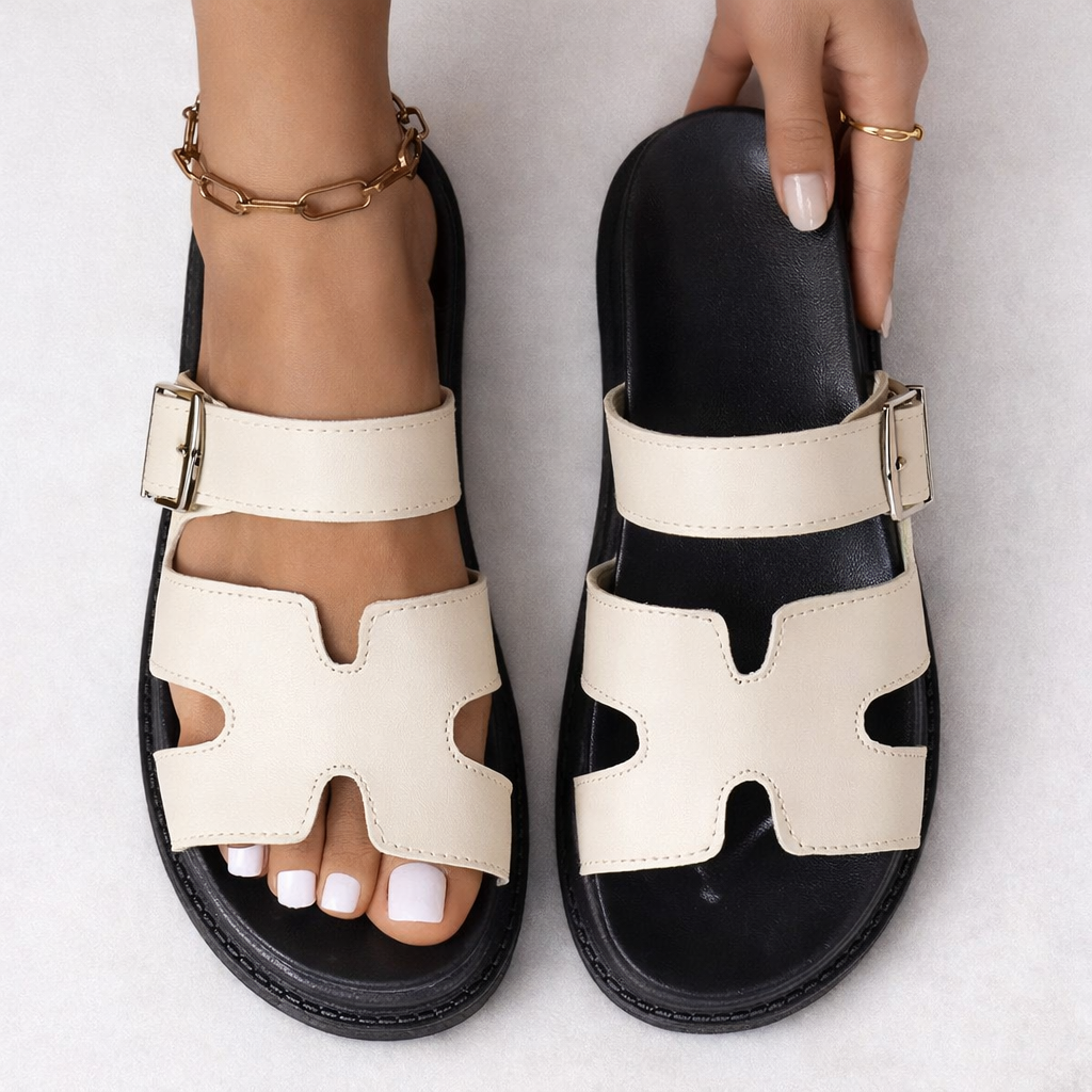 Nerissa orthopedic arch support sandals - top view