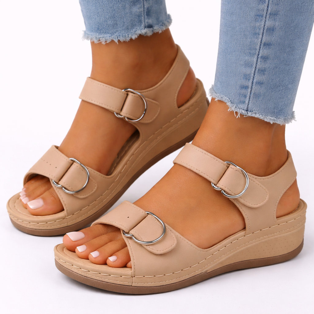 Odessia orthopedic walking sandals - color Beige