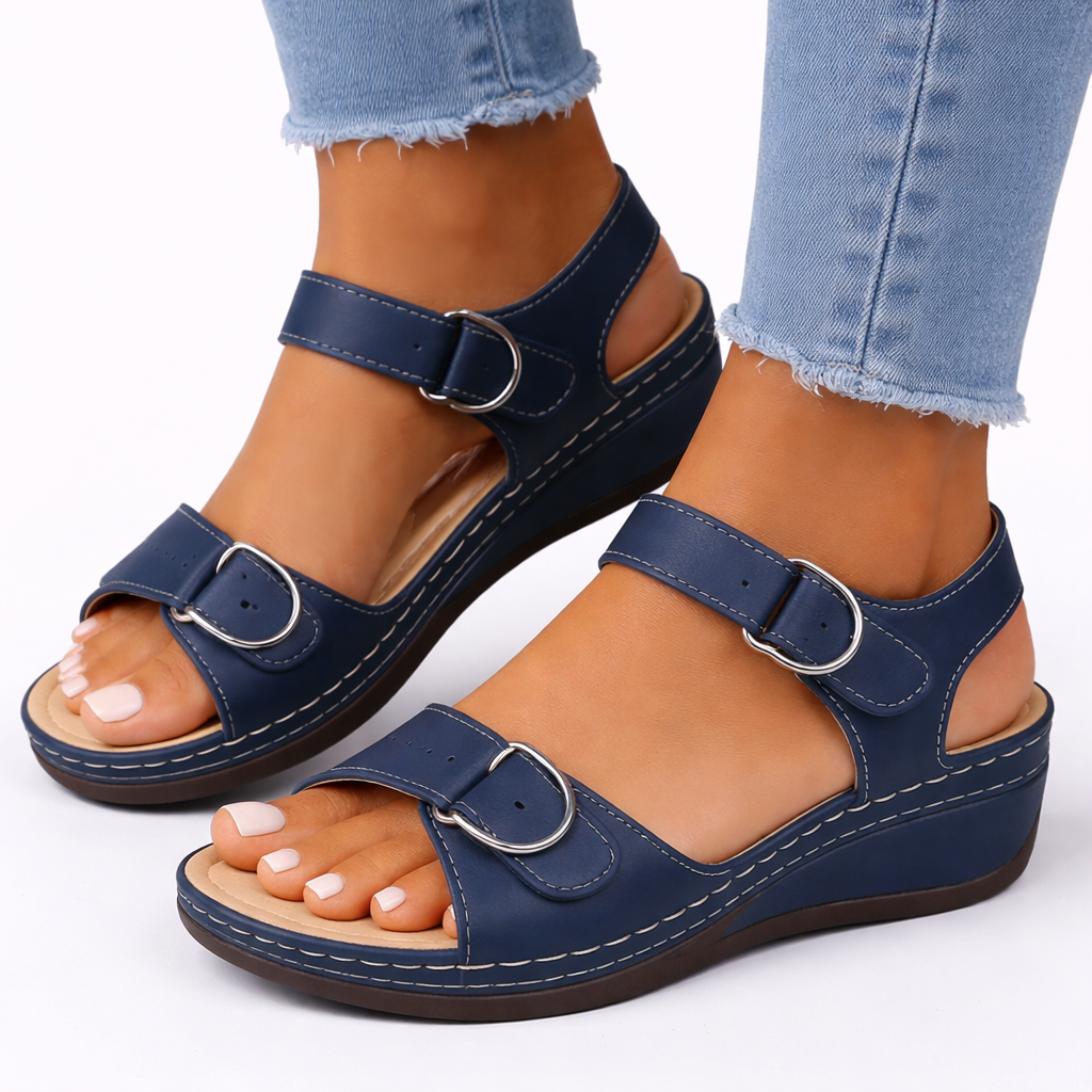 Odessia orthopedic walking sandals - color Navy