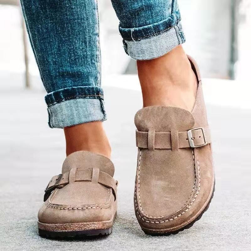 Oleander orthopaedic suede flats - back view
