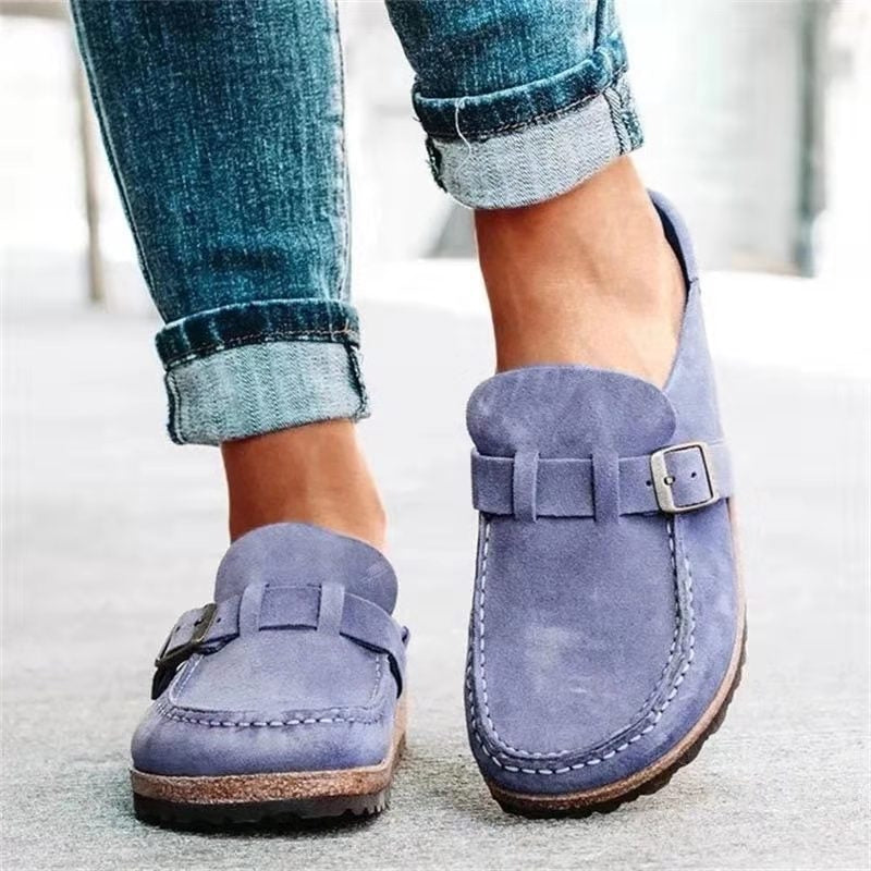 Oleander orthopaedic suede flats - styled view