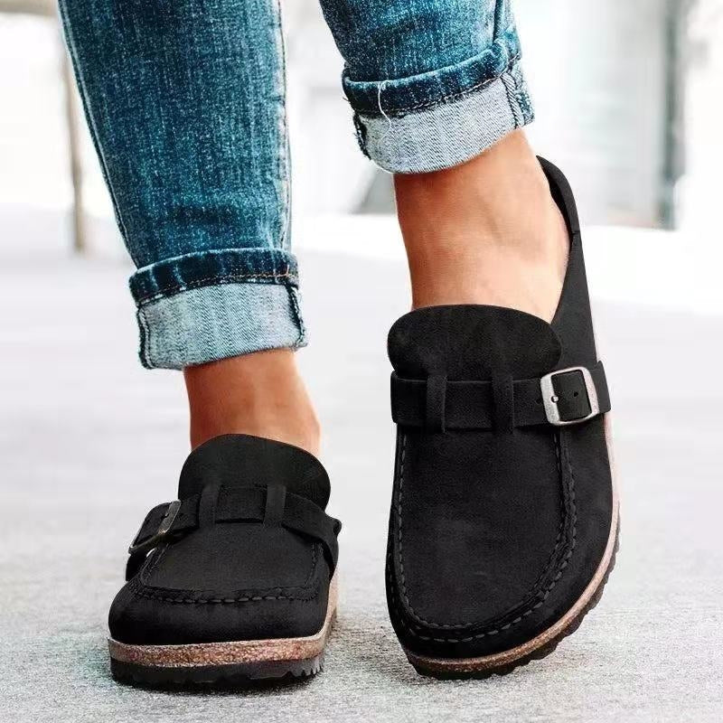 Oleander orthopaedic suede flats - styled view