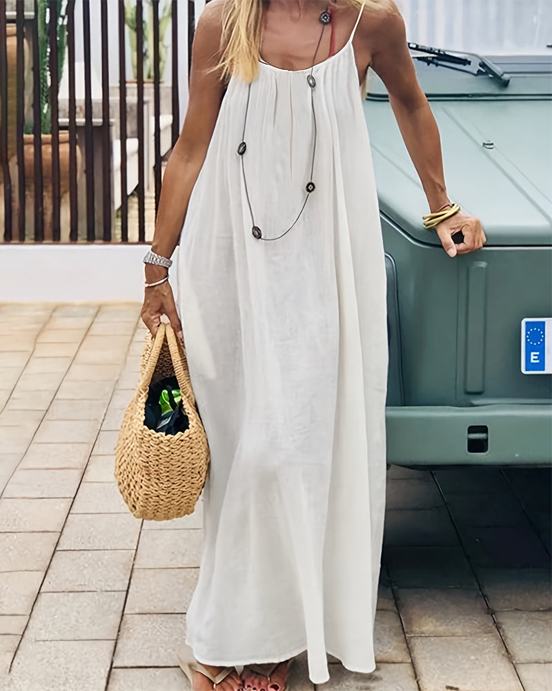 Oriana sleeveless cami maxi dress - front view